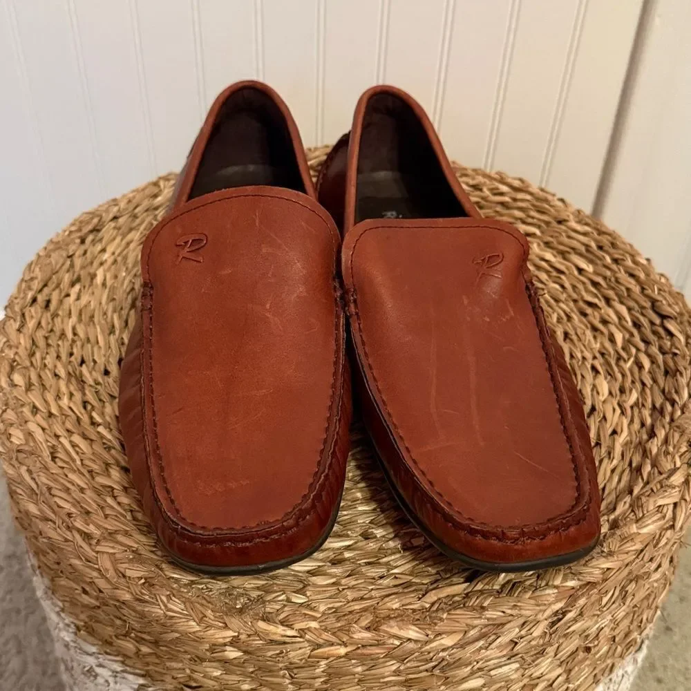 Rami al Ali Luxury Men's Brown Leather Loafers - Size 41